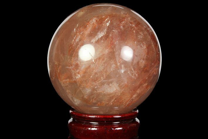 Polished Hematoid (Harlequin) Quartz Sphere - Madagascar #117283